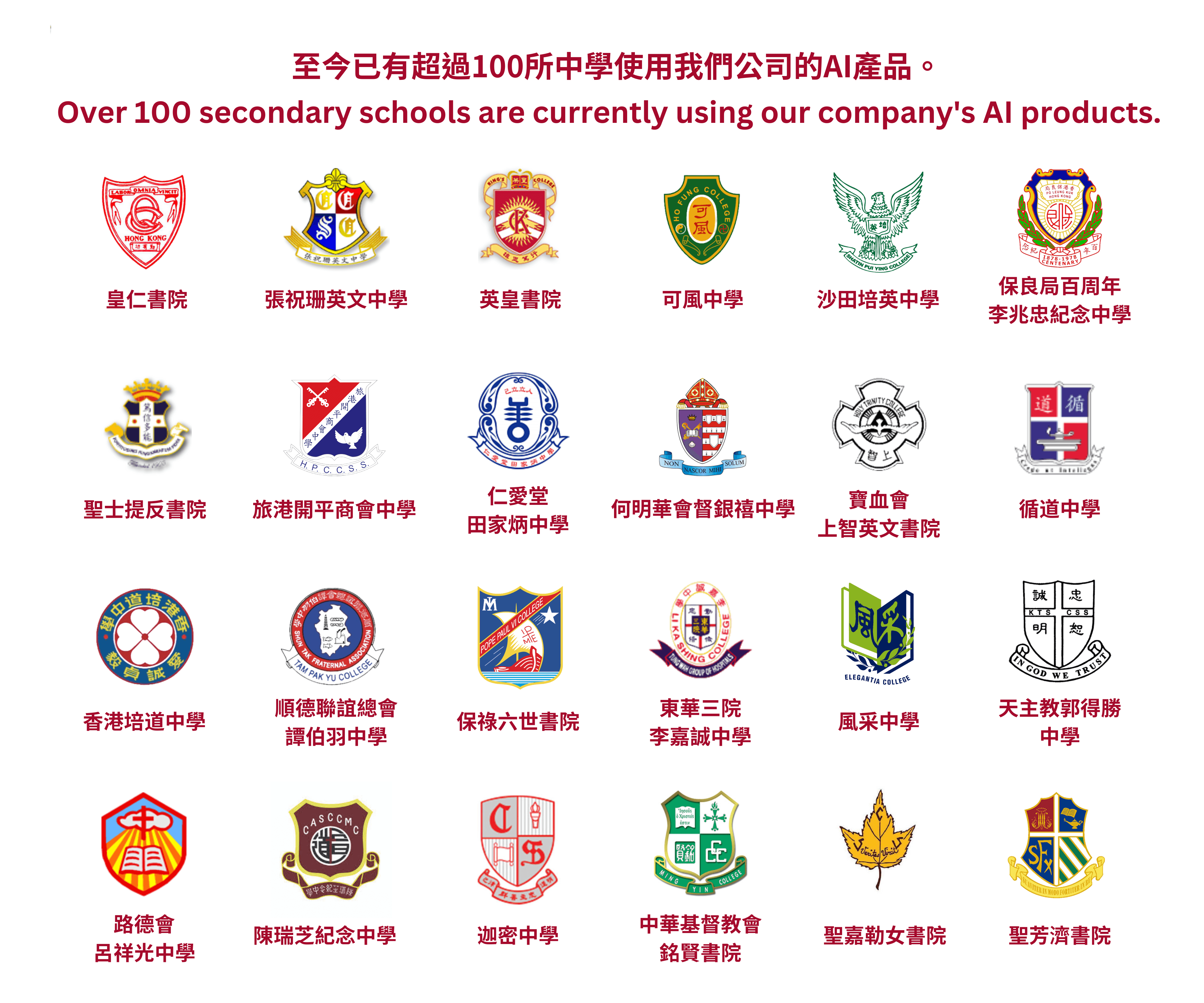 List of participating schools